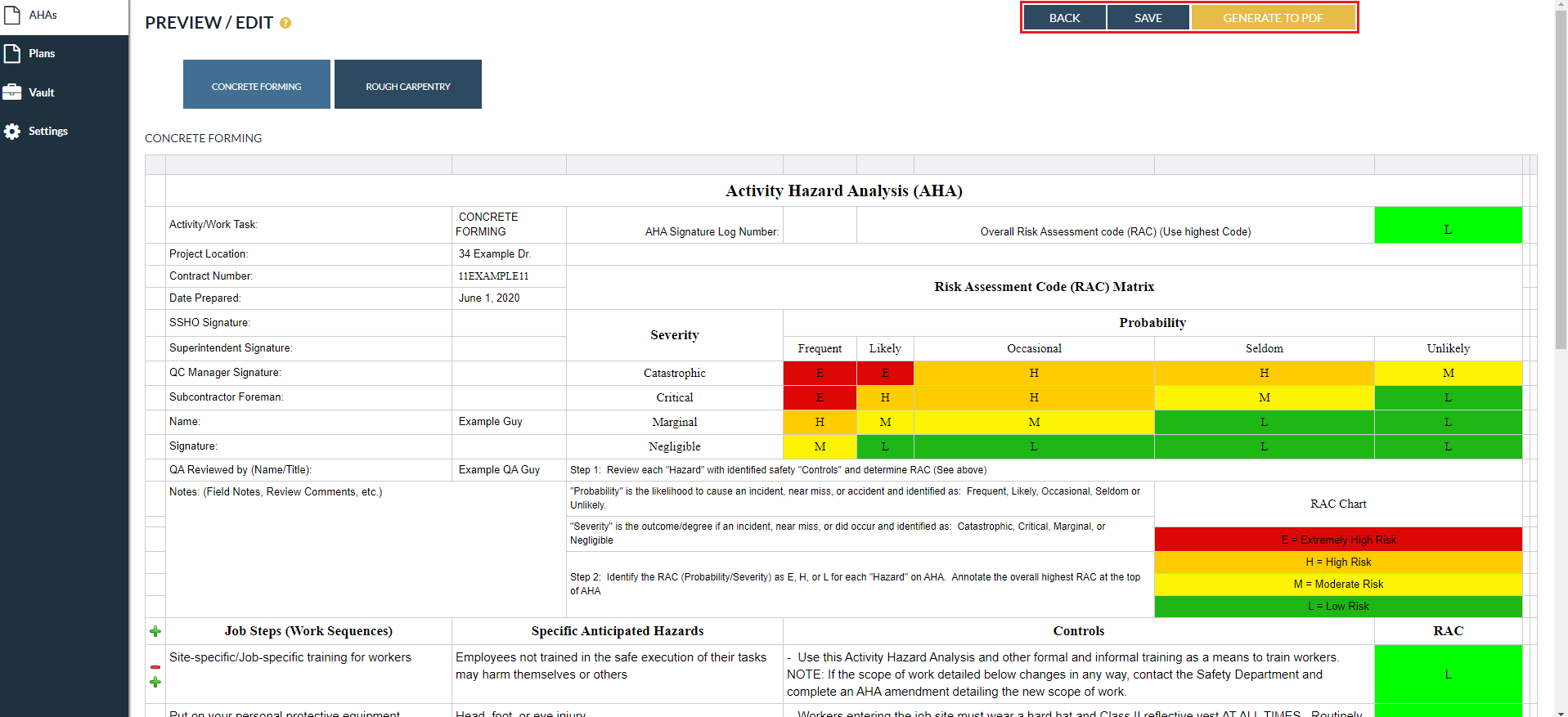 Image of AHA preview/edit