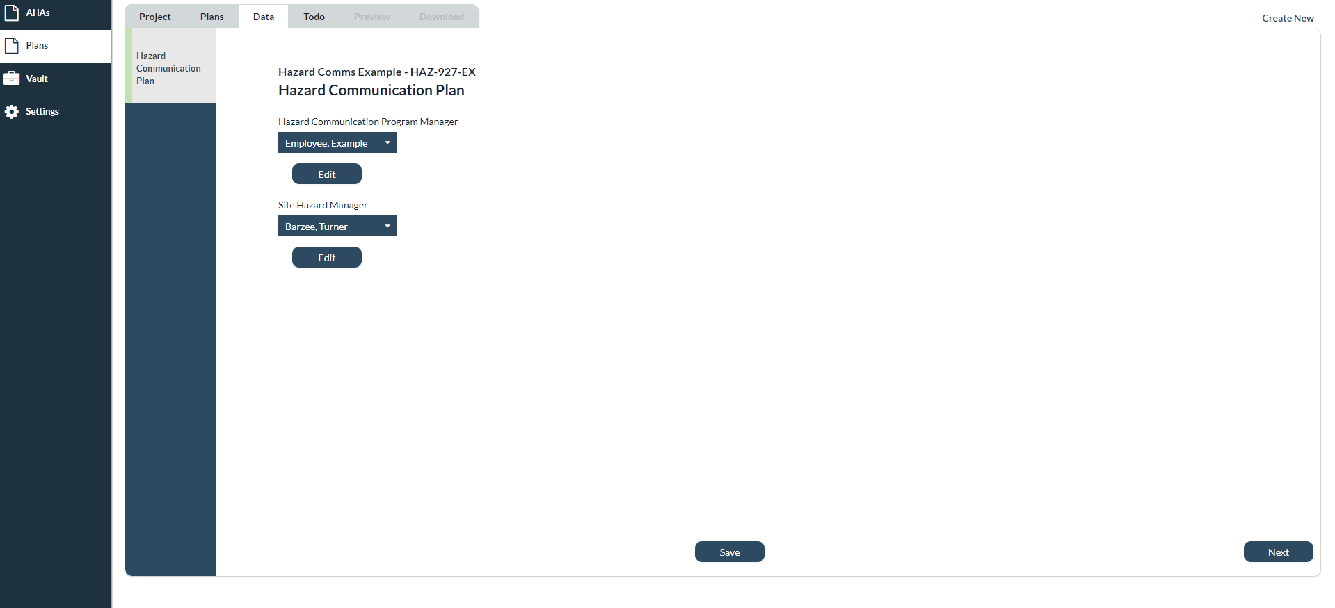 Image of HAZCOM data